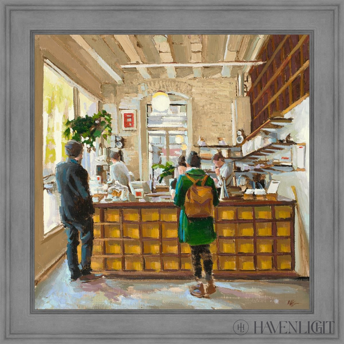 The Coffee Shop Open Edition Canvas / 32 X Gray 39 3/4 Art