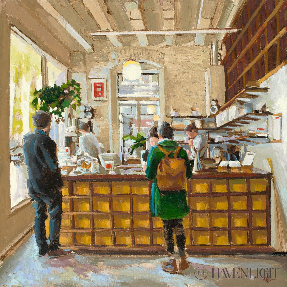 The Coffee Shop Open Edition Canvas / 32 X Rolled In Tube Art