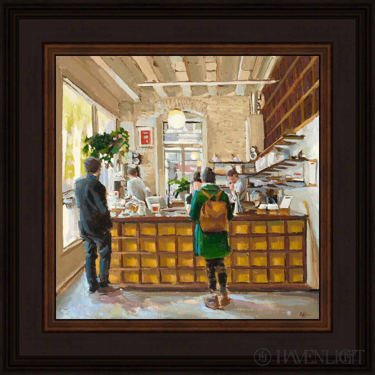 The Coffee Shop Open Edition Print / 12 X Brown 16 3/4 Art