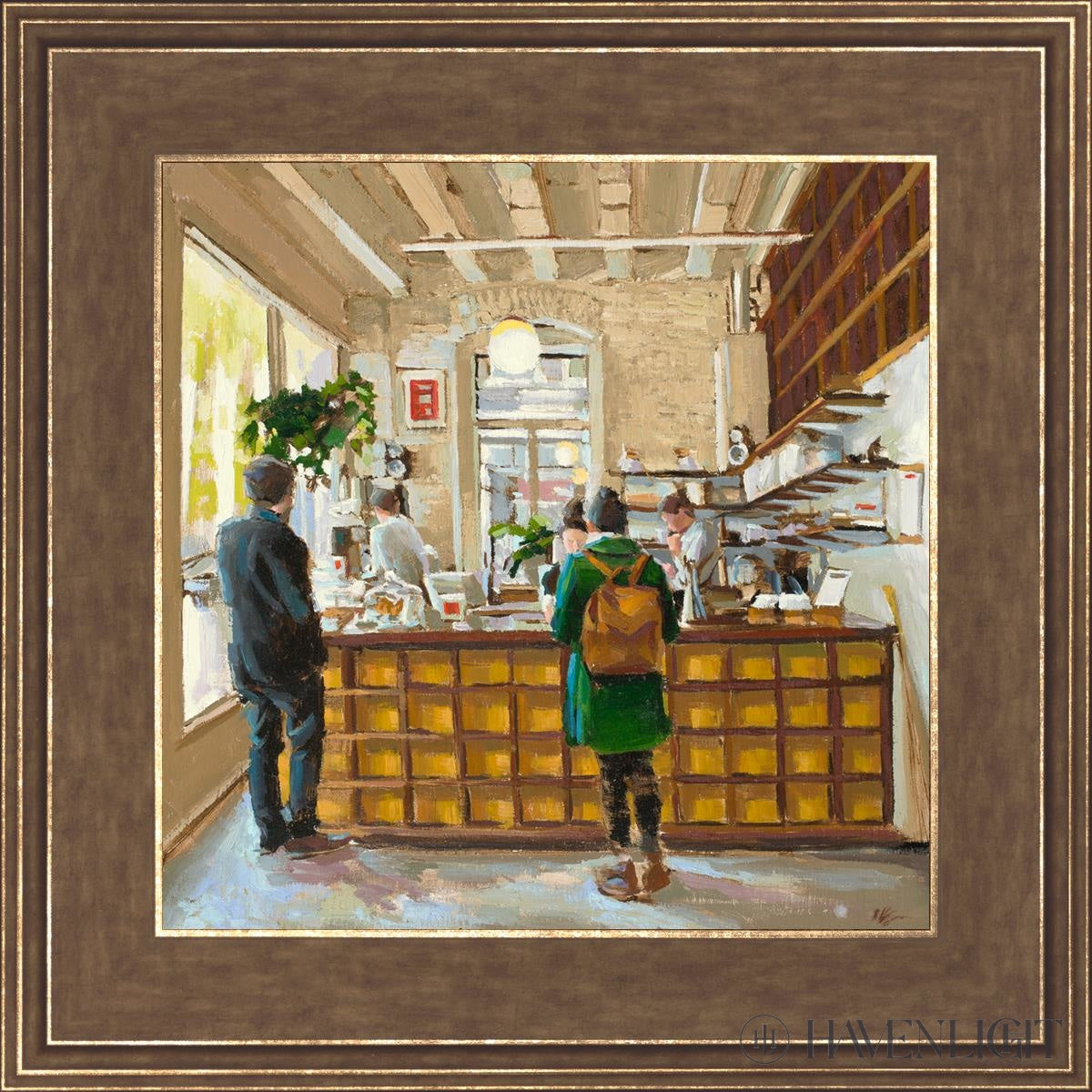 The Coffee Shop Open Edition Print / 12 X Gold 16 3/4 Art