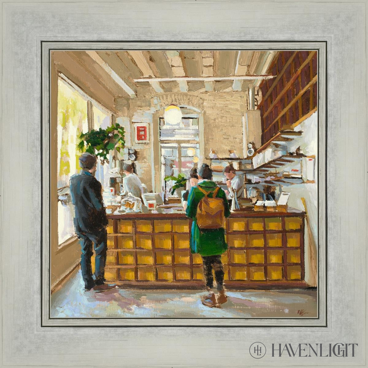The Coffee Shop Open Edition Print / 12 X Silver 16 1/4 Art