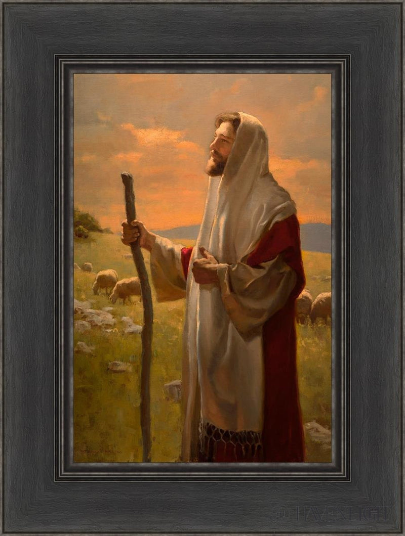 The Good Shepherd by Michael Malm jesus christ holding staff in his ...