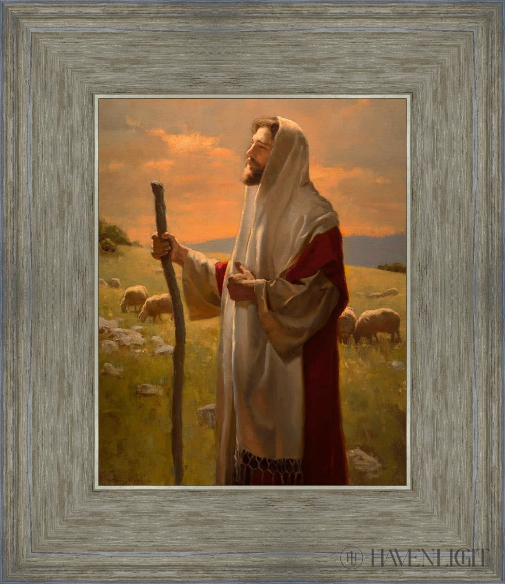 The Good Shepherd Open Edition Print / 8 X 10 Gray 12 3/4 14 Art