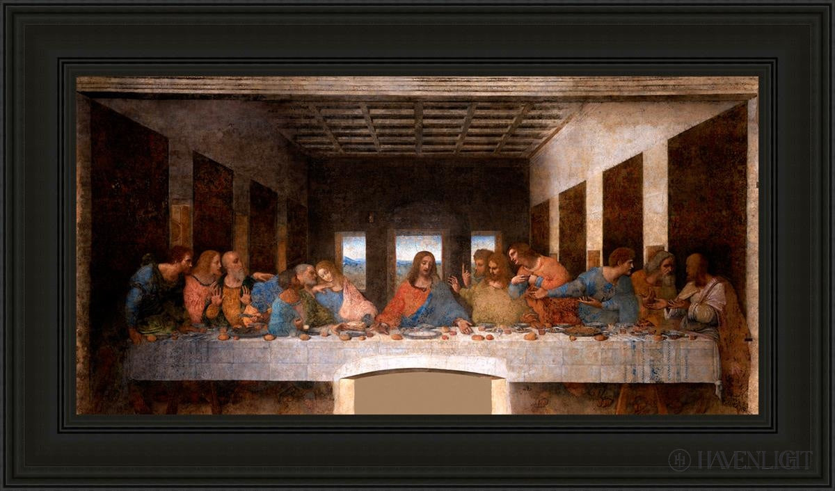 The Last Supper Open Edition Canvas / 36 X 18 Black 43 3/4 25 Art