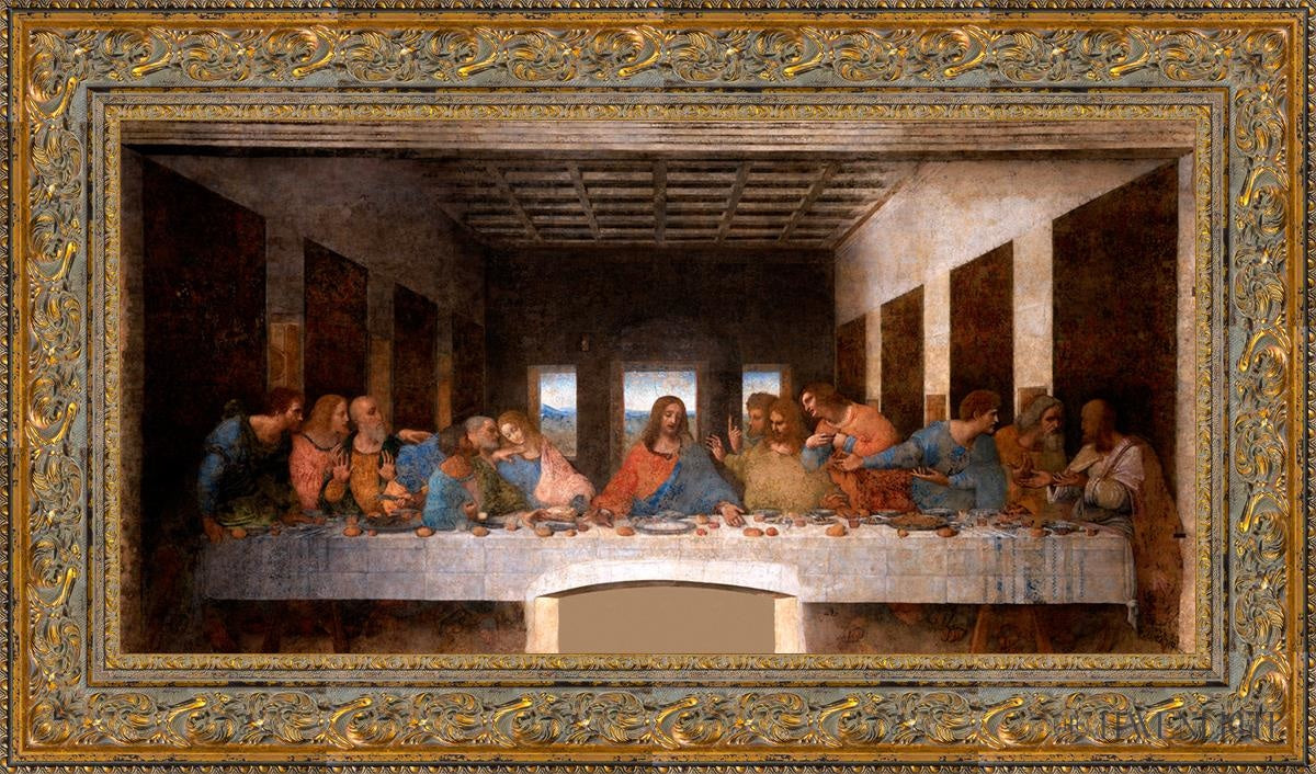 The Last Supper Open Edition Canvas / 36 X 18 Gold 43 3/4 25 Art