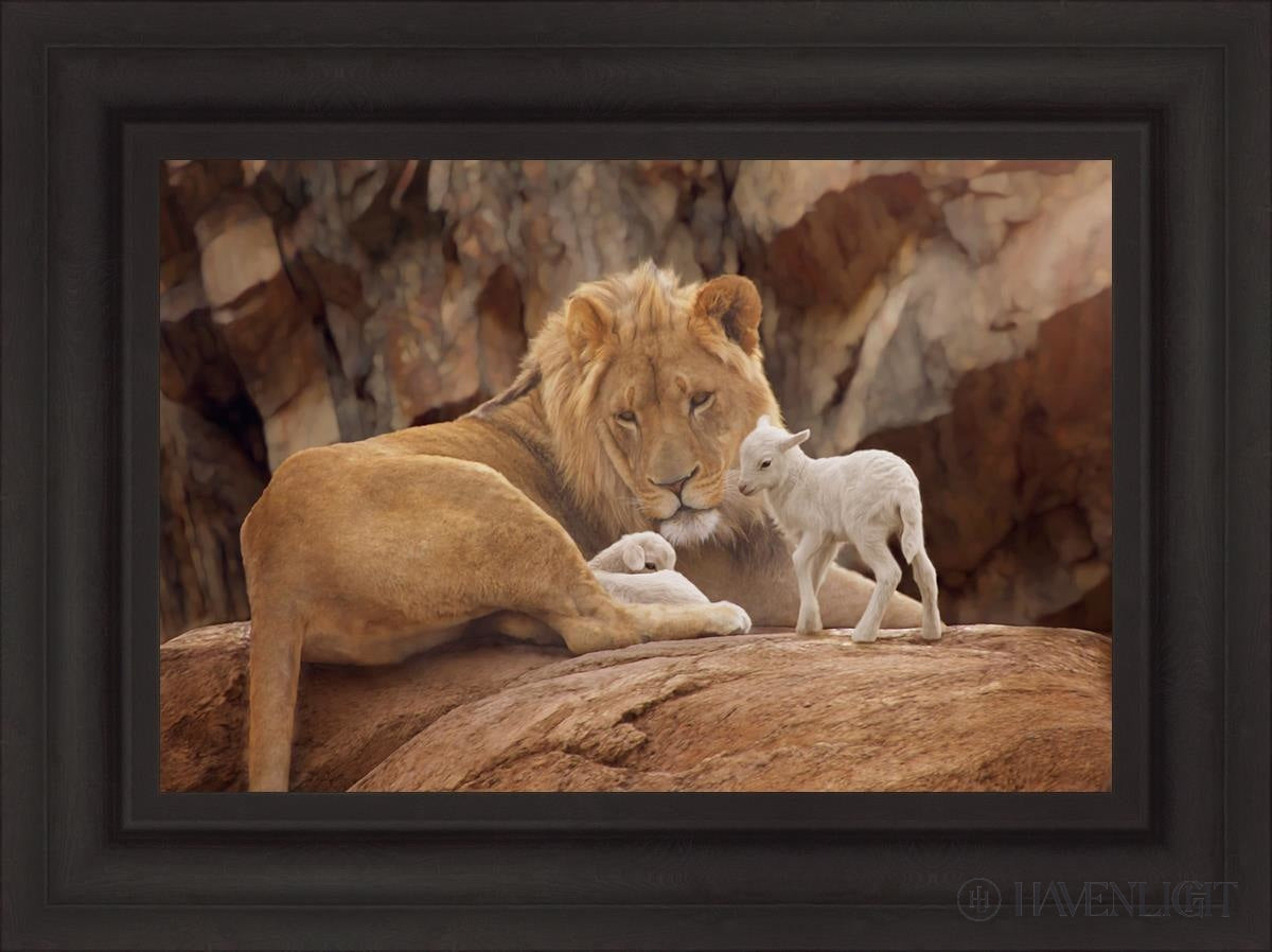 The Lion And Lamb Open Edition Canvas / 24 X 16 Brown 31 3/4 23 Art