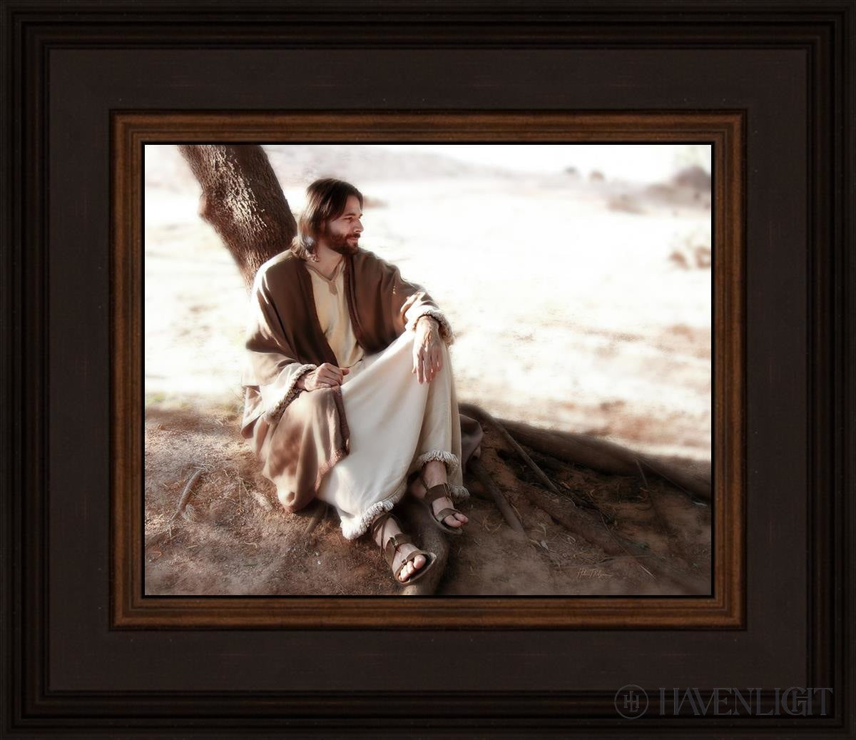 The Solitude Of Christ Open Edition Print / 10 X 8 Brown 14 3/4 12 Art