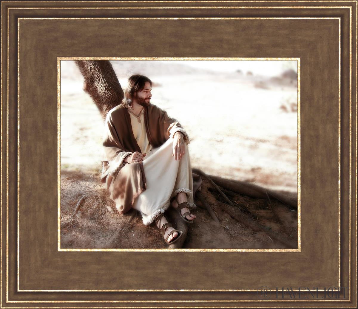 The Solitude Of Christ Open Edition Print / 10 X 8 Gold 14 3/4 12 Art