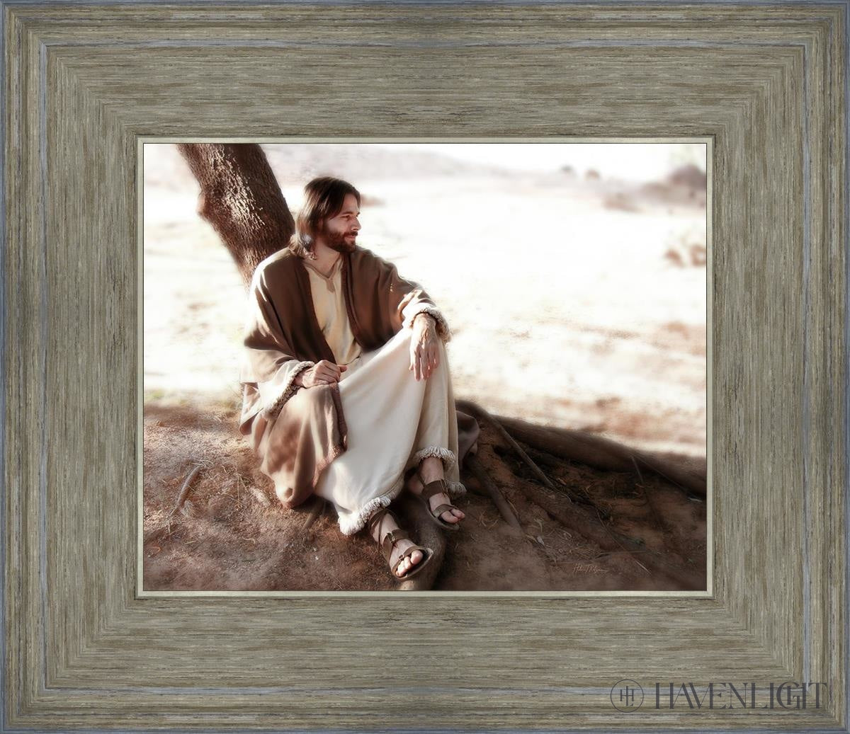 The Solitude Of Christ Open Edition Print / 10 X 8 Gray 14 3/4 12 Art