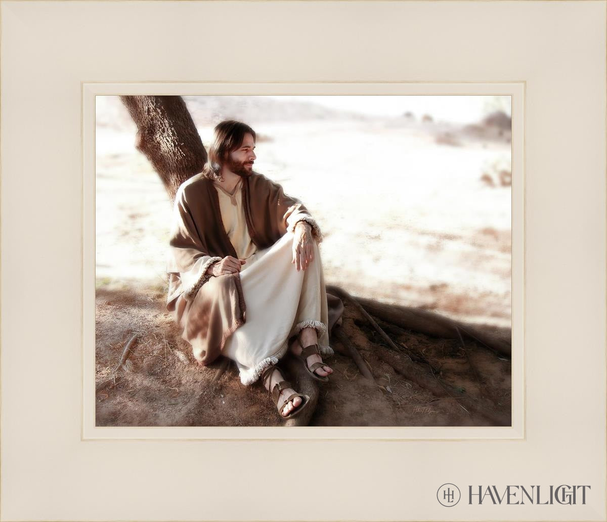 The Solitude Of Christ Open Edition Print / 10 X 8 White 14 1/4 12 Art