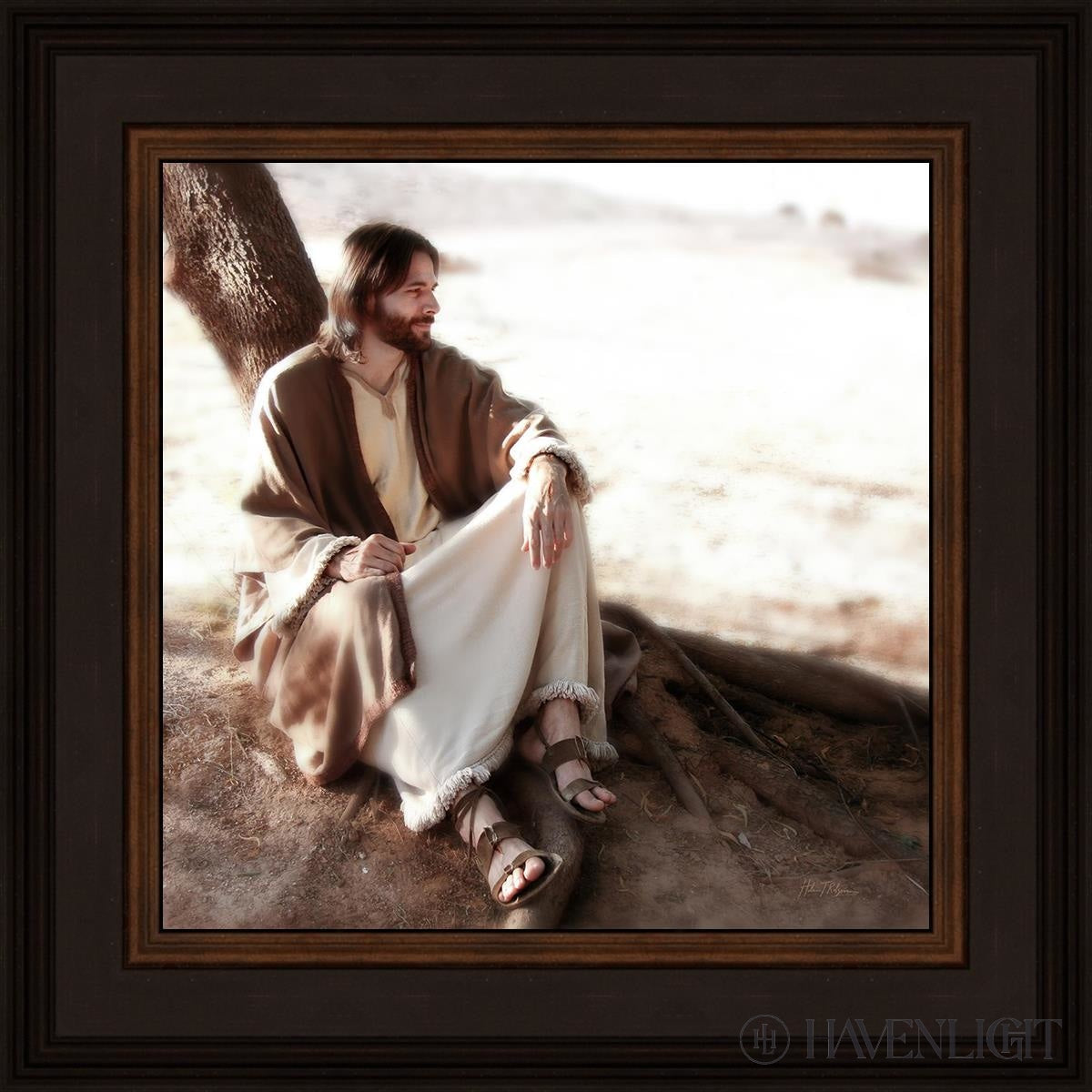 The Solitude Of Christ Open Edition Print / 12 X Brown 16 3/4 Art