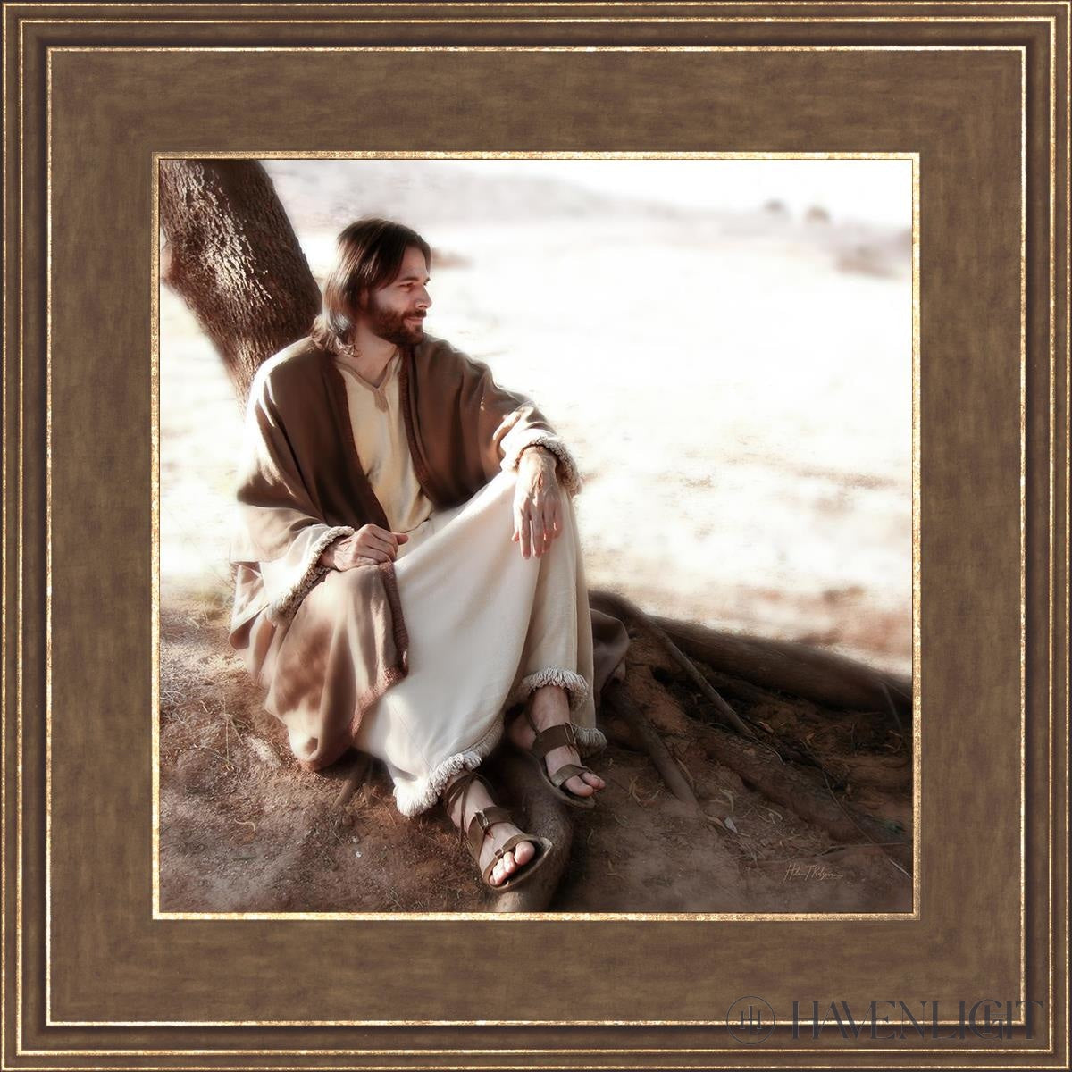 The Solitude Of Christ Open Edition Print / 12 X Gold 16 3/4 Art