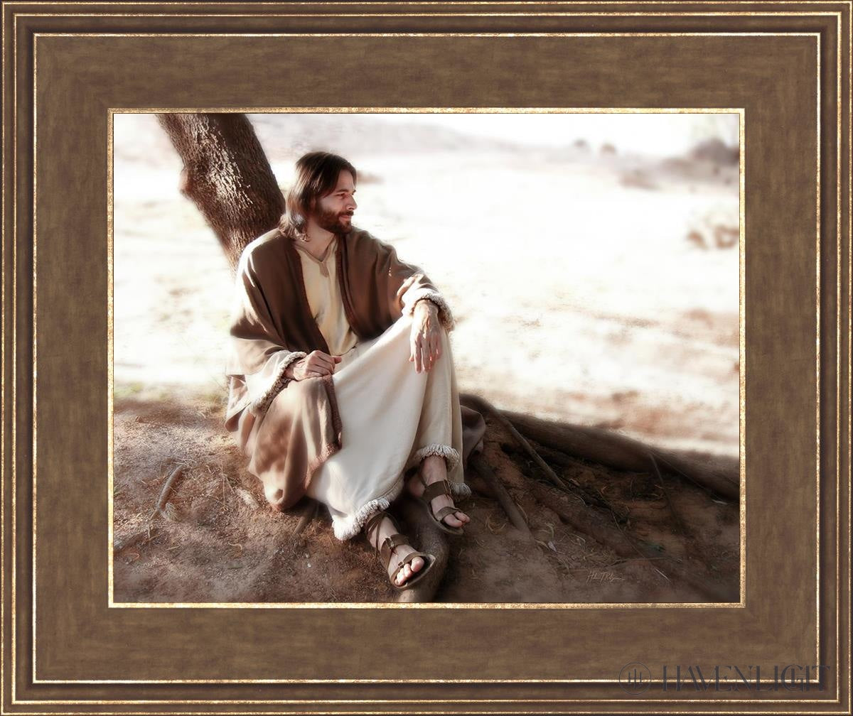 The Solitude Of Christ Open Edition Print / 14 X 11 Gold 18 3/4 15 Art
