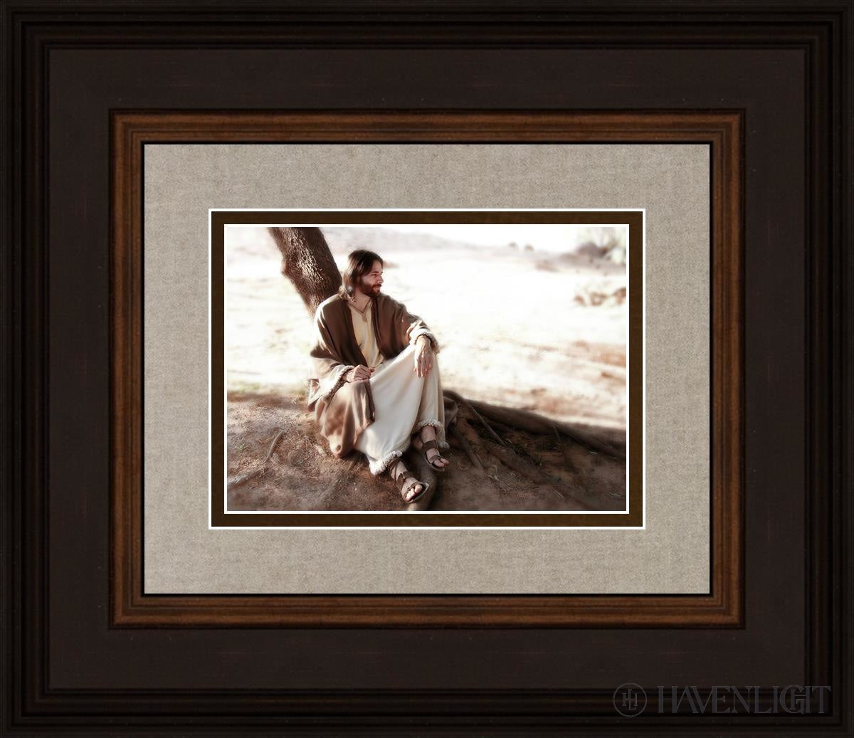 The Solitude Of Christ Open Edition Print / 7 X 5 Brown 14 3/4 12 Art