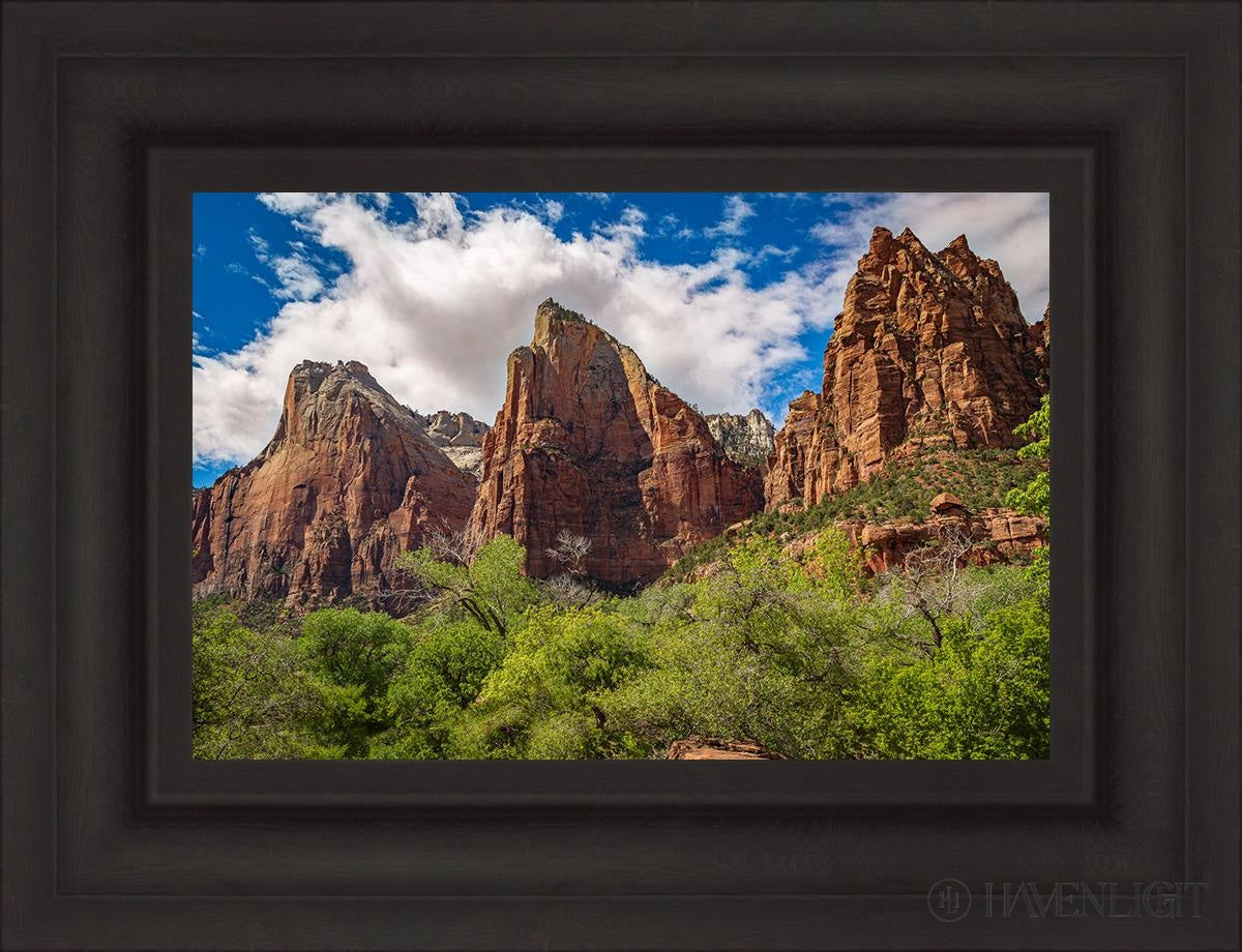 The Three Patriarchs Zion National Park Open Edition Canvas / 18 X 12 Brown 25 3/4 19 Art