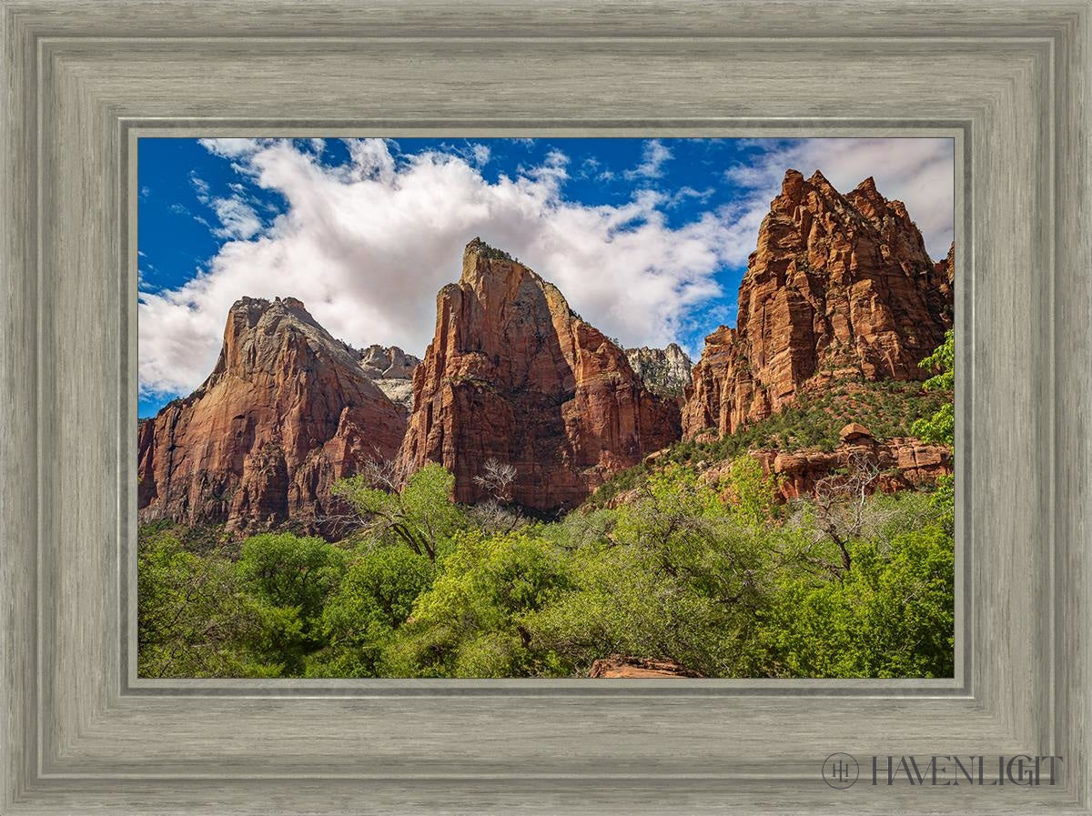 The Three Patriarchs Zion National Park Open Edition Canvas / 18 X 12 Gray 23 3/4 17 Art