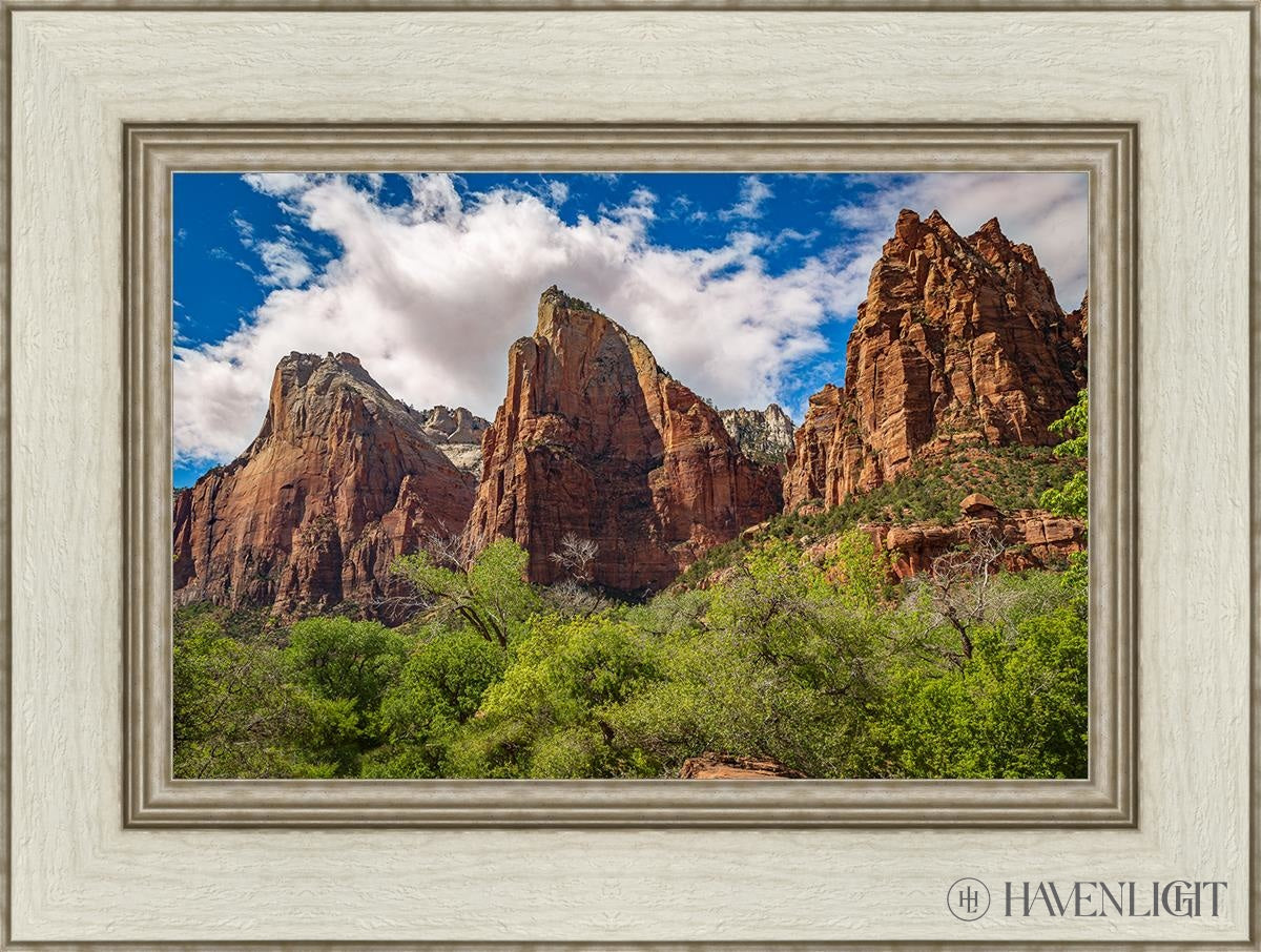 The Three Patriarchs Zion National Park Open Edition Canvas / 18 X 12 Ivory 24 1/2 Art