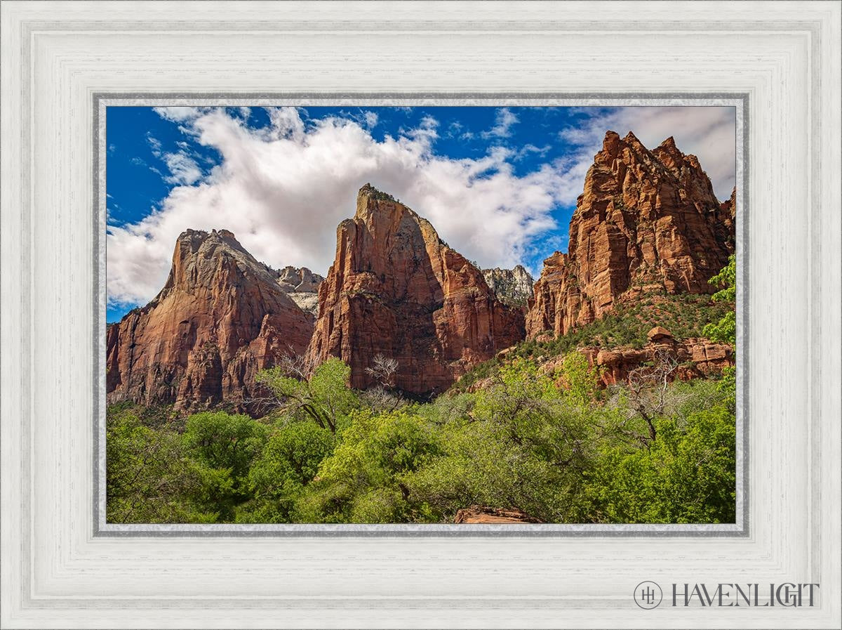 The Three Patriarchs Zion National Park Open Edition Canvas / 18 X 12 White 23 3/4 17 Art