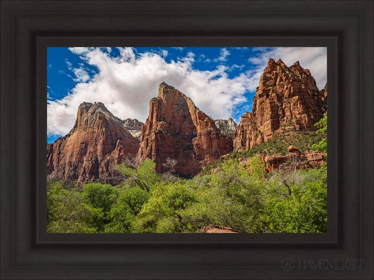 The Three Patriarchs Zion National Park Open Edition Canvas / 24 X 16 Brown 31 3/4 23 Art