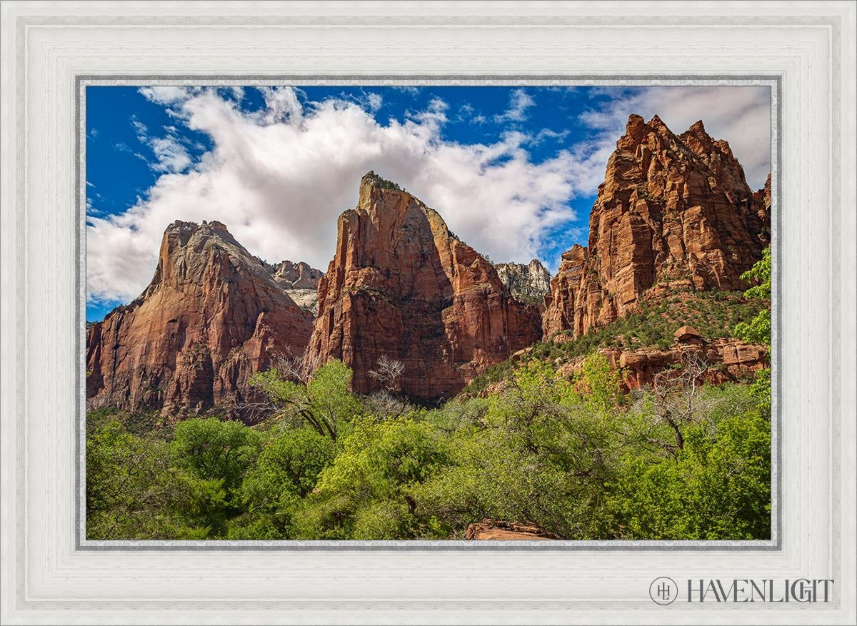 The Three Patriarchs Zion National Park Open Edition Canvas / 24 X 16 White 29 3/4 21 Art