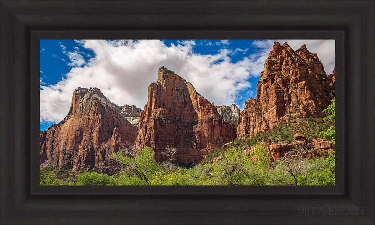 The Three Patriarchs Zion National Park Open Edition Canvas / 30 X 15 Brown 37 3/4 22 Art