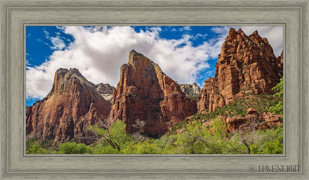 The Three Patriarchs Zion National Park Open Edition Canvas / 30 X 15 Gray 35 3/4 20 Art