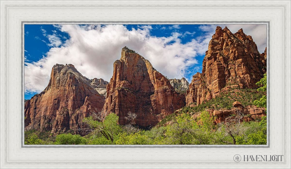 The Three Patriarchs Zion National Park Open Edition Canvas / 30 X 15 White 35 3/4 20 Art