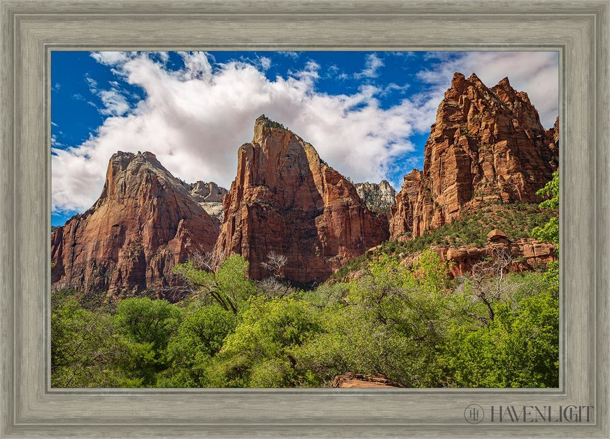 The Three Patriarchs Zion National Park Open Edition Canvas / 30 X 20 Gray 35 3/4 25 Art