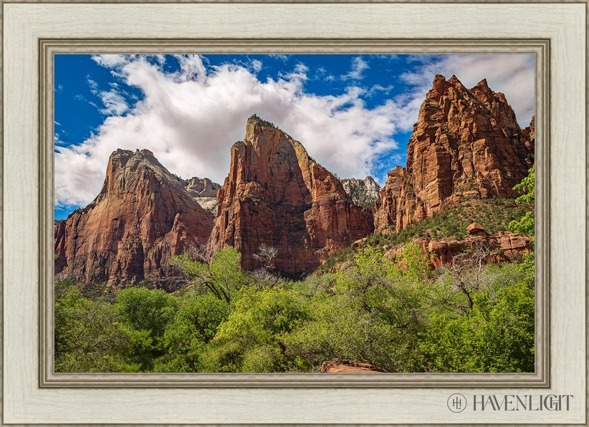 The Three Patriarchs Zion National Park Open Edition Canvas / 30 X 20 Ivory 36 1/2 26 Art