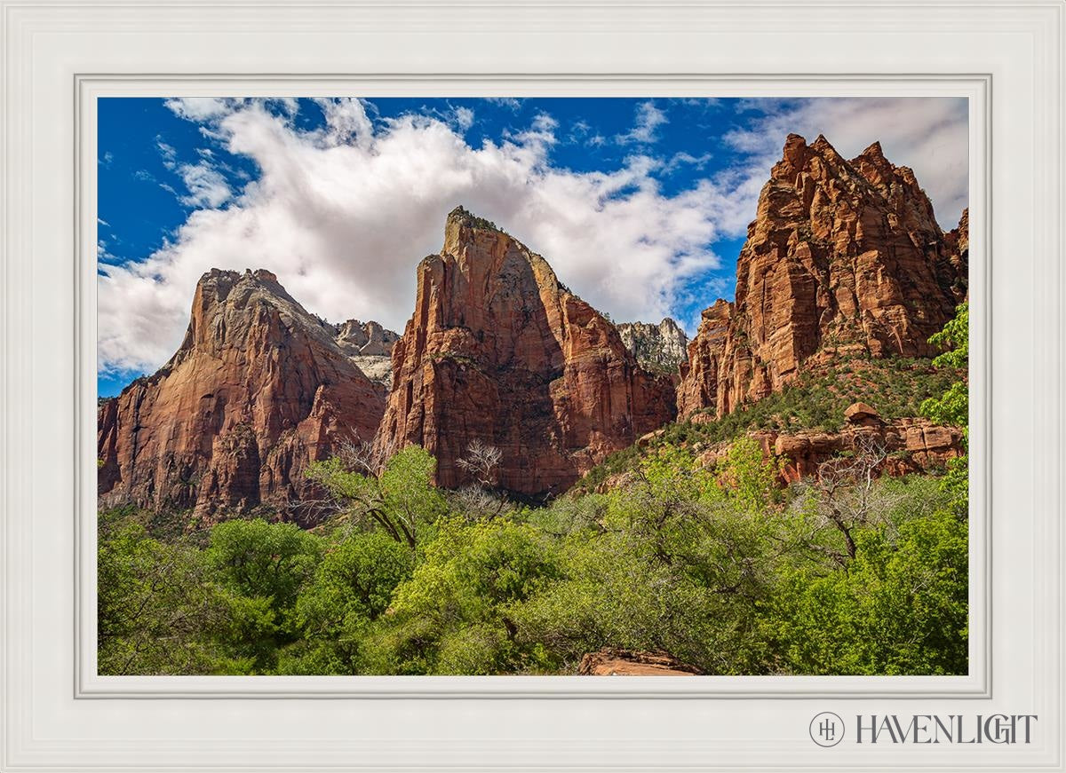 The Three Patriarchs Zion National Park Open Edition Canvas / 36 X 24 White 43 3/4 31 Art