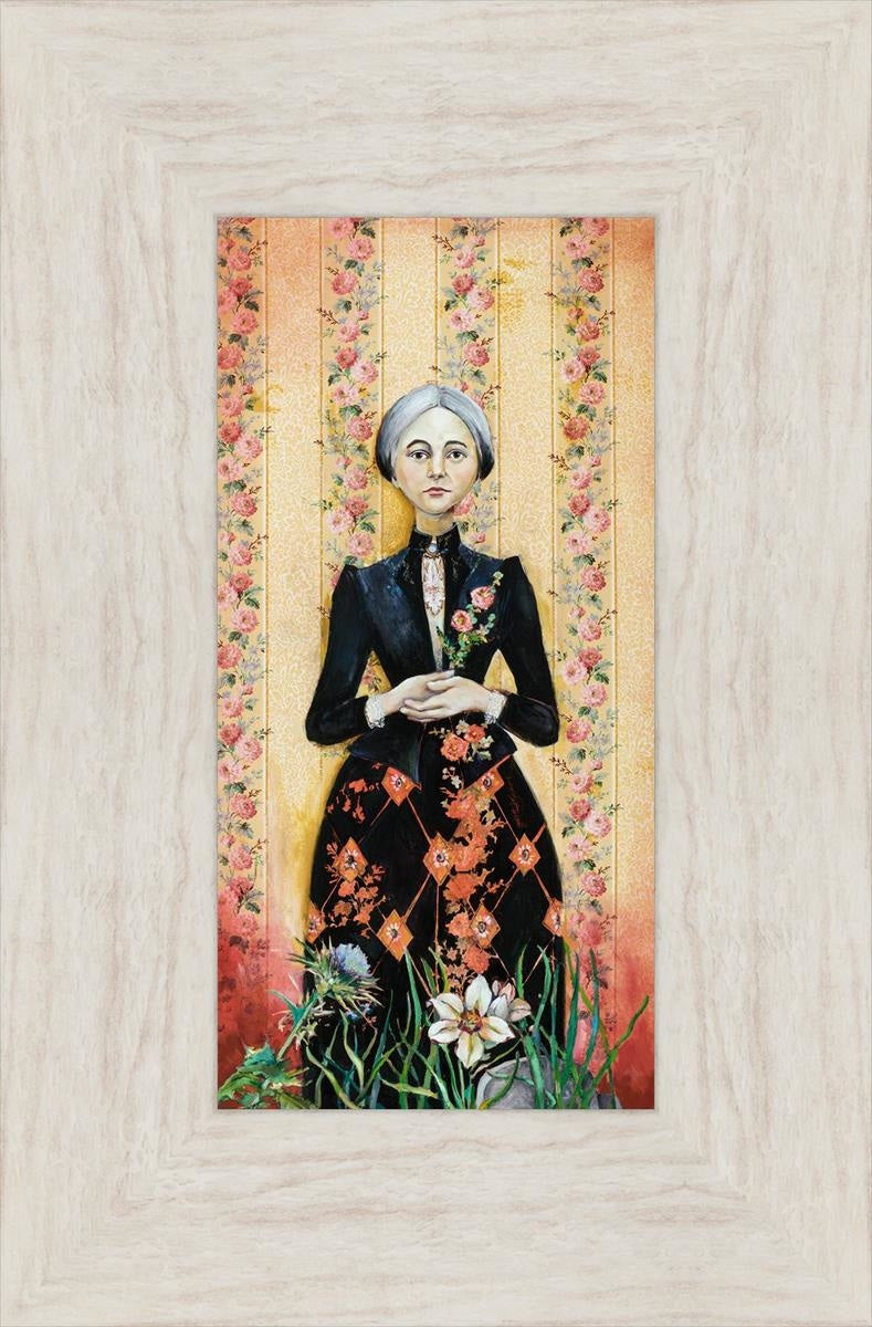 Thistles And Lilies Abigail Starbuck Coffin Open Edition Print / 6 X 12 Ivory 11 1/2 17 Art