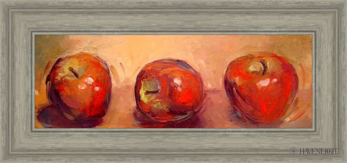 Three Apples Open Edition Print / 24 X 8 1/4 Gray 29 3/4 14 Art