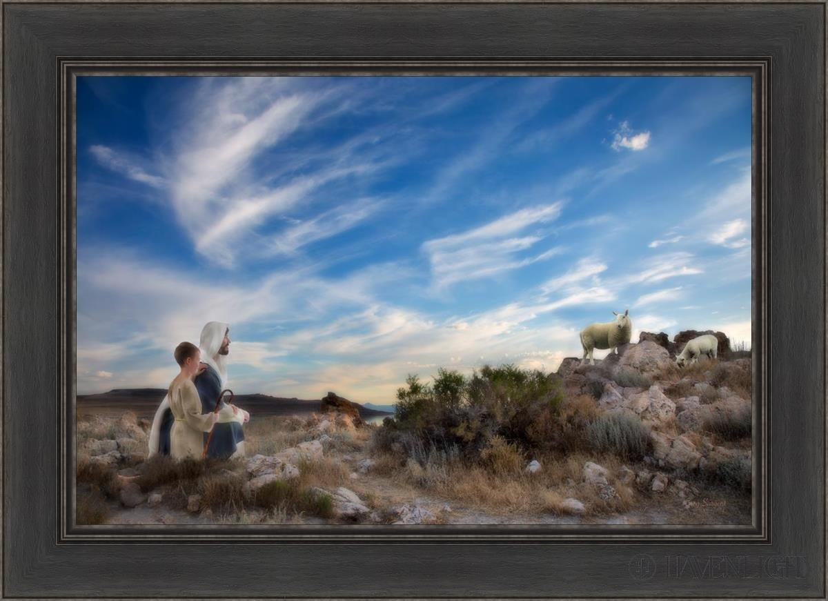 Training The Young Shepherd Open Edition Canvas / 30 X 20 Black 36 1/2 26 Art