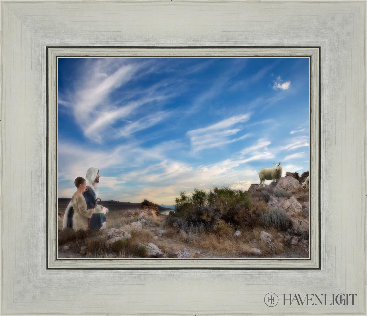Training The Young Shepherd Open Edition Print / 10 X 8 Silver 14 1/4 12 Art