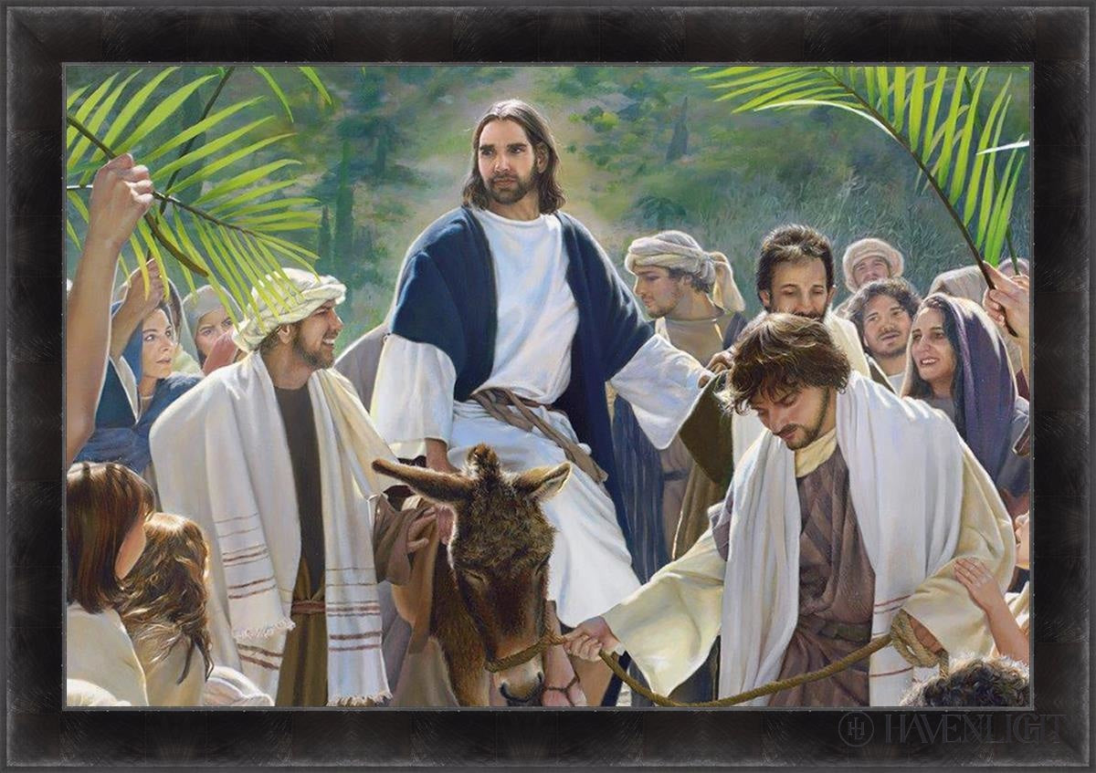 Triumphal Entry Large Art Open Edition Canvas / 60 X 40 Dark Olive 68 48