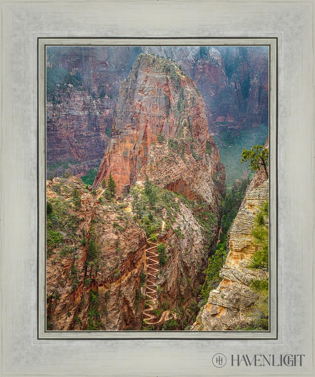 Walter Wiggles Angels Landing Zion National Park Utah Open Edition Print / 11 X 14 Silver 15 1/4 18