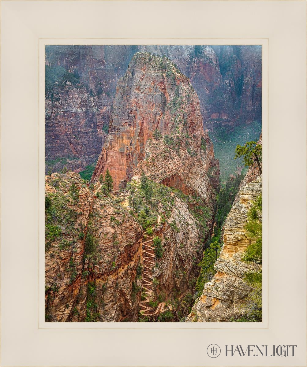 Walter Wiggles Angels Landing Zion National Park Utah Open Edition Print / 11 X 14 White 15 1/4 18