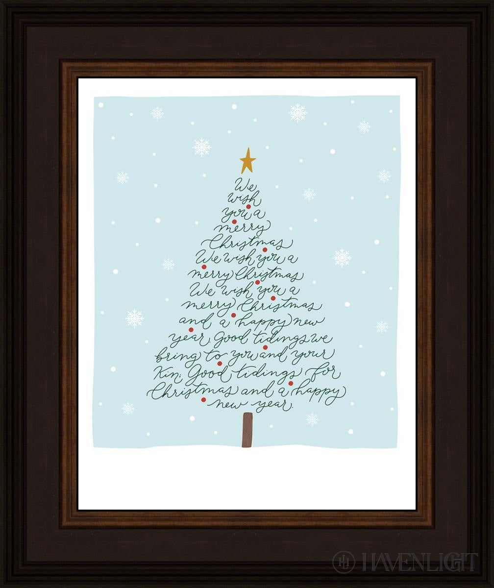 We Wish You A Merry Christmas Open Edition Print / 11 X 14 Brown 15 3/4 18 Art