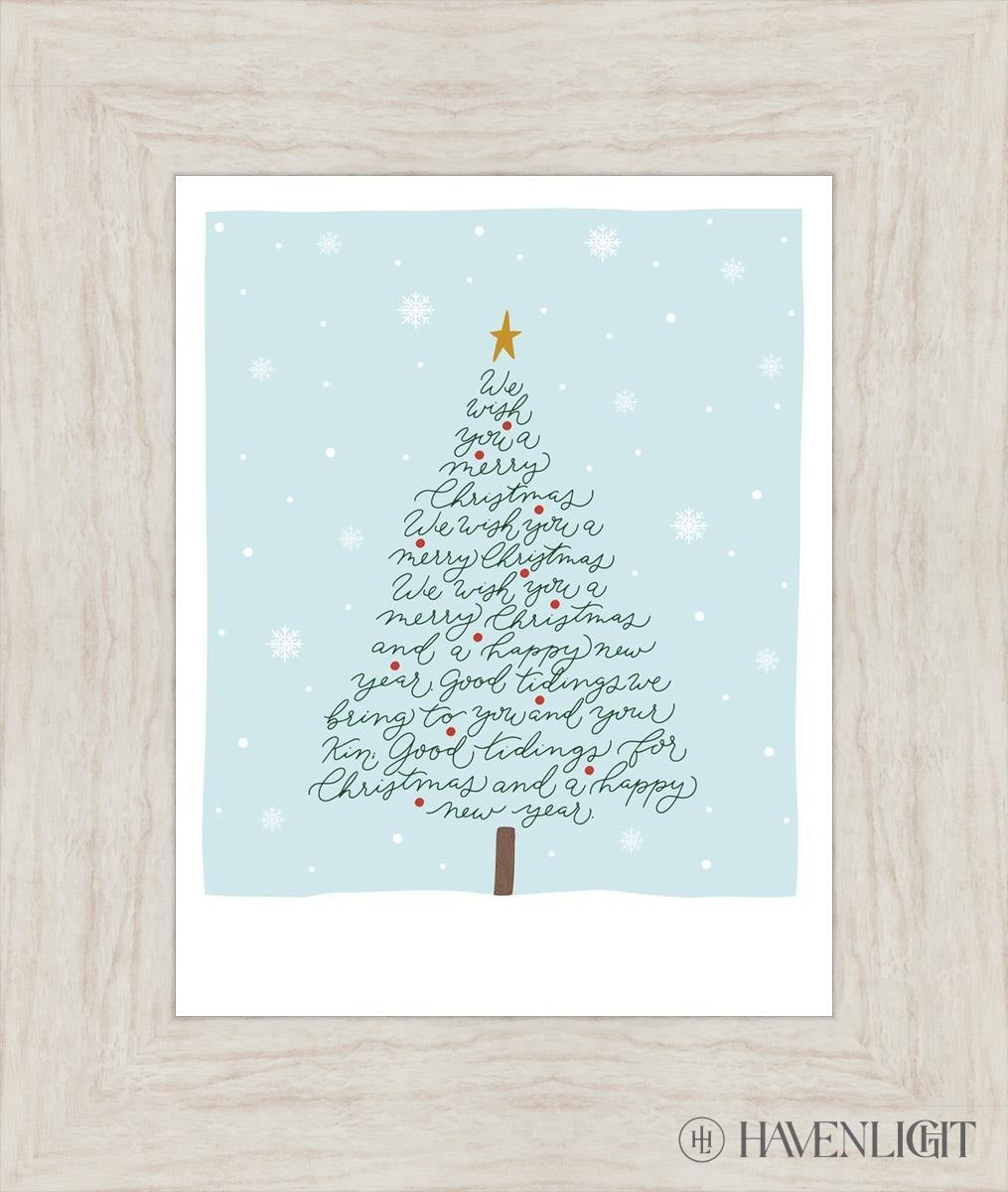 We Wish You A Merry Christmas Open Edition Print / 11 X 14 Ivory 16 1/2 19 Art