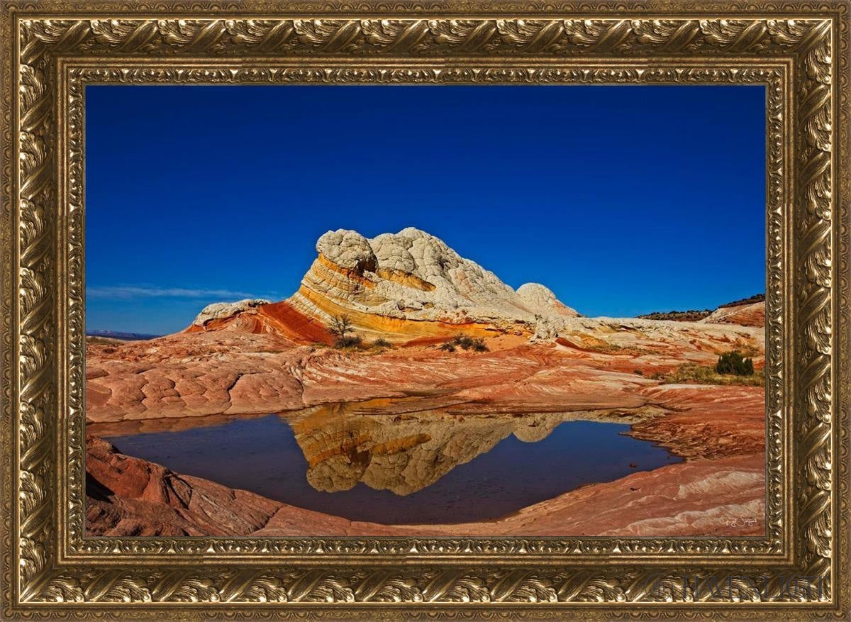 White Pocket Reflection Open Edition Canvas / 24 X 16 Gold 29 3/4 21 Art