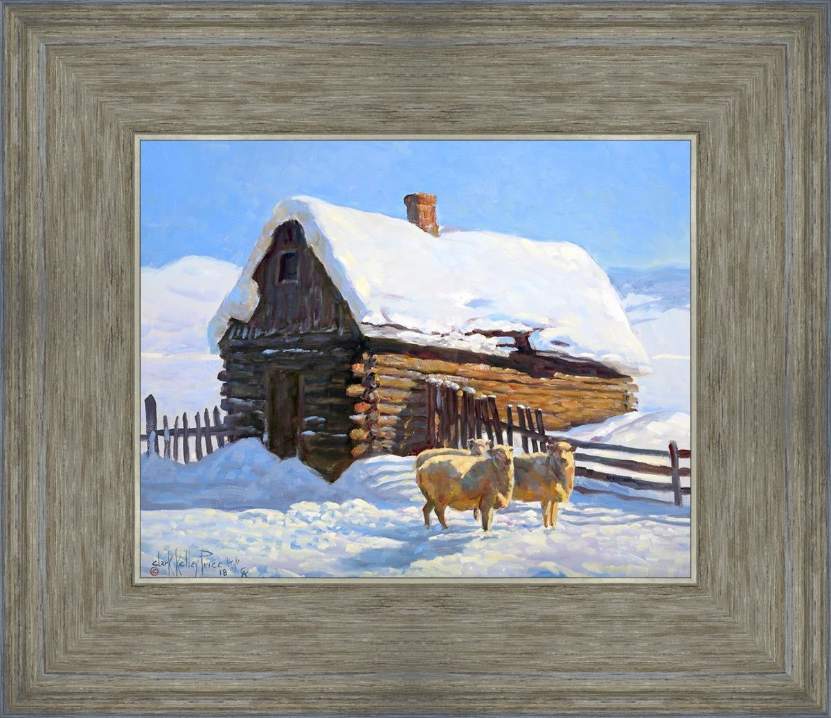 Wild Wooley Wyoming Winter Open Edition Print / 10 X 8 Gray 14 3/4 12 Art