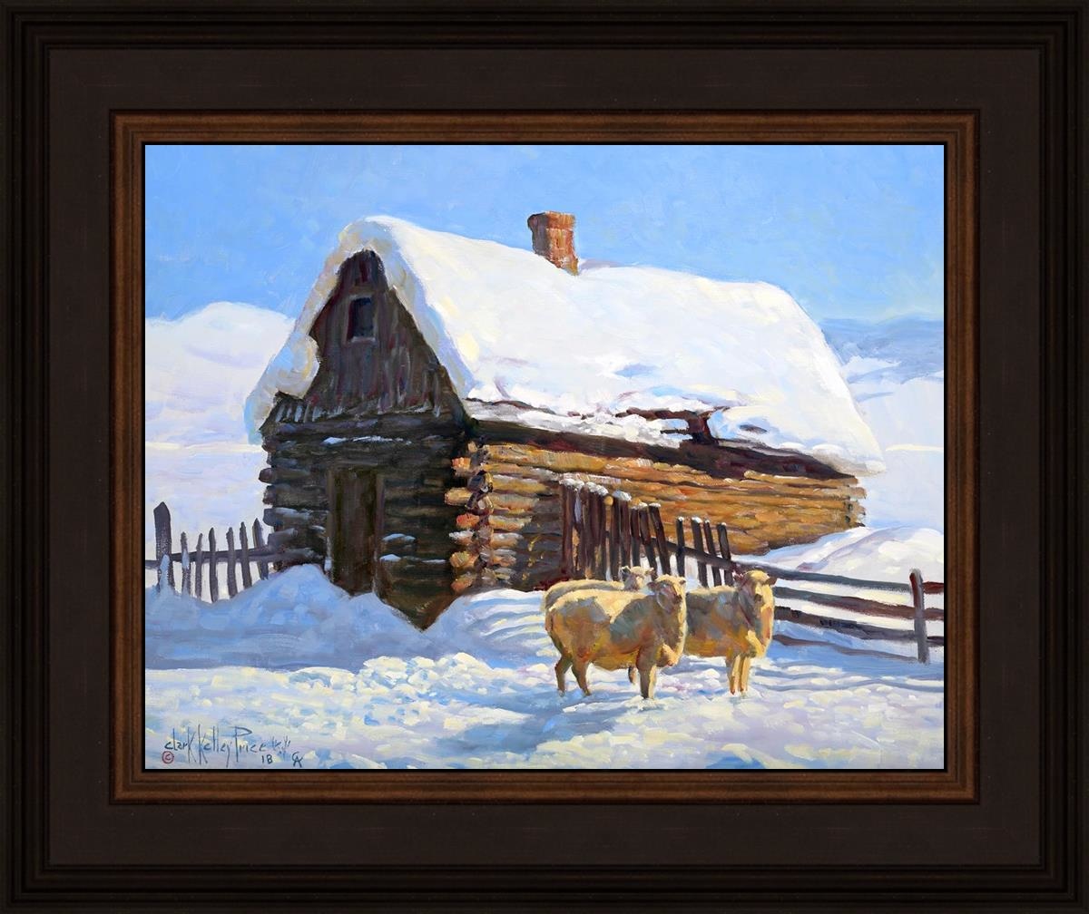 Wild Wooley Wyoming Winter Open Edition Print / 14 X 11 Brown 18 3/4 15 Art