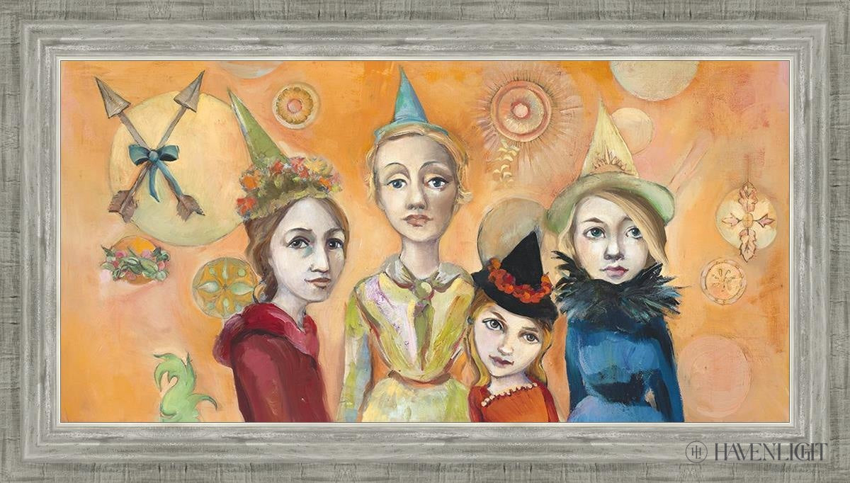 Witches Night Out Open Edition Canvas / 30 X 15 Silver 34 3/4 19 Art