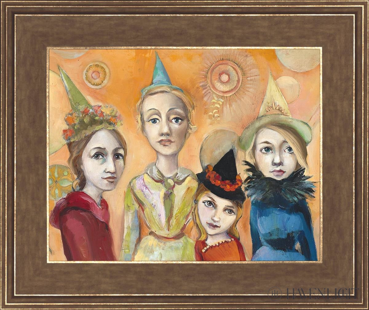 Witches Night Out Open Edition Print / 14 X 11 Gold 18 3/4 15 Art