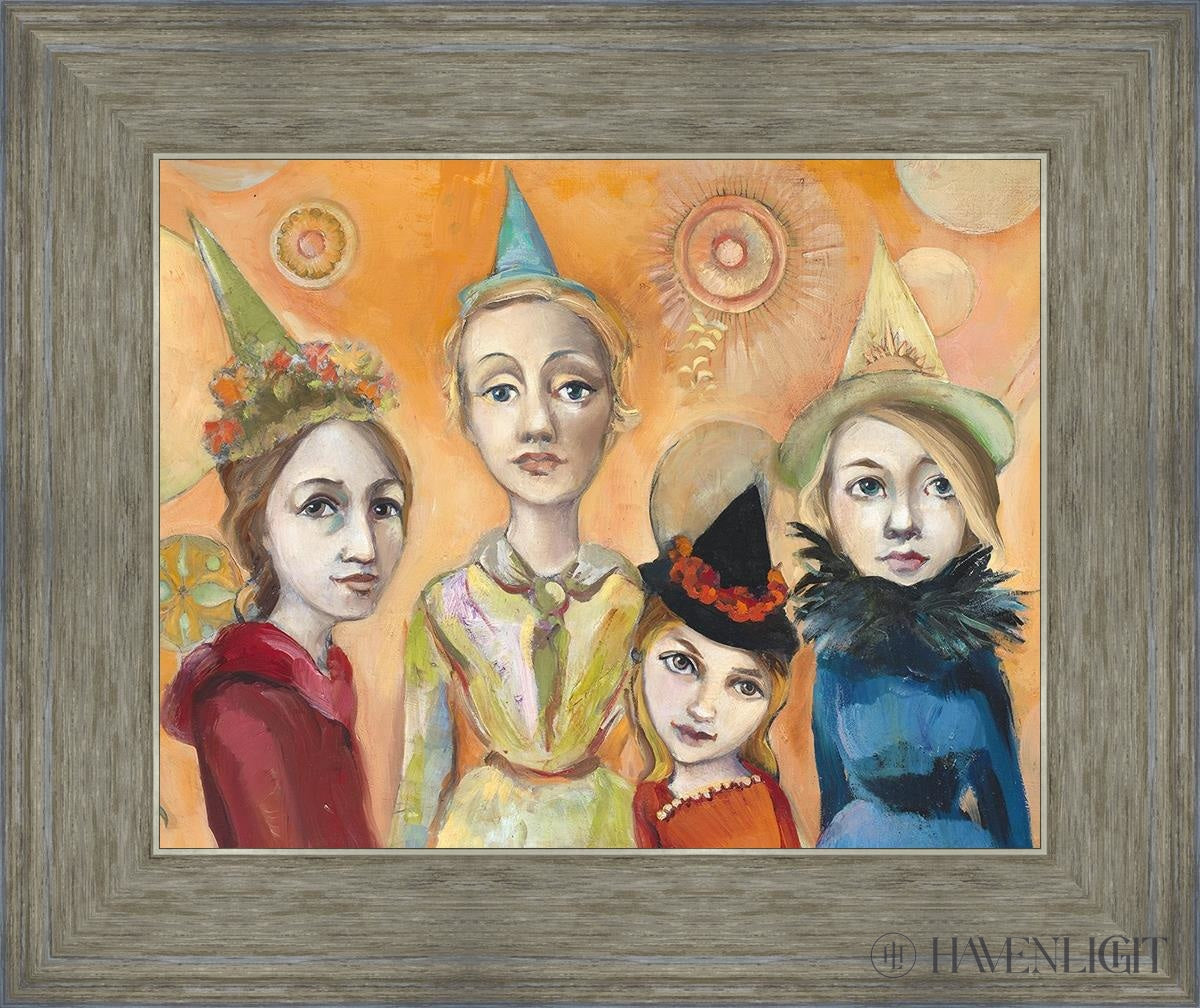 Witches Night Out Open Edition Print / 14 X 11 Gray 18 3/4 15 Art