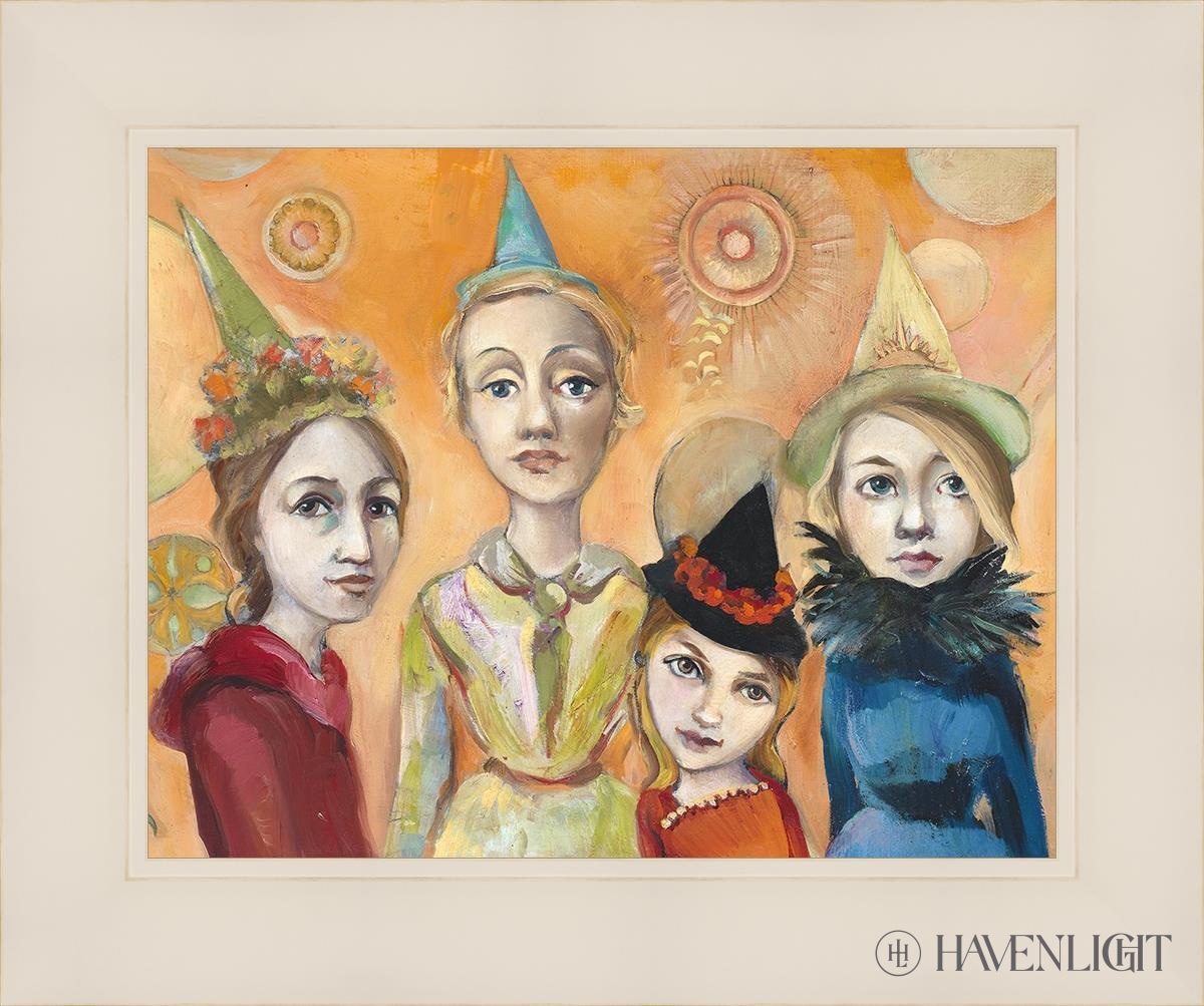 Witches Night Out Open Edition Print / 14 X 11 White 18 1/4 15 Art
