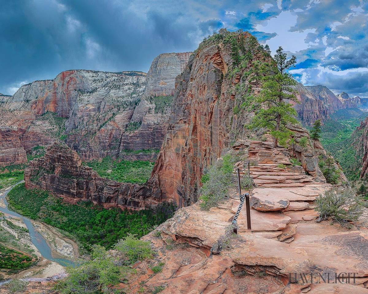Zion National Park Utah. Angels Landing Panorama Open Edition Print / 10 X 8 Only Art