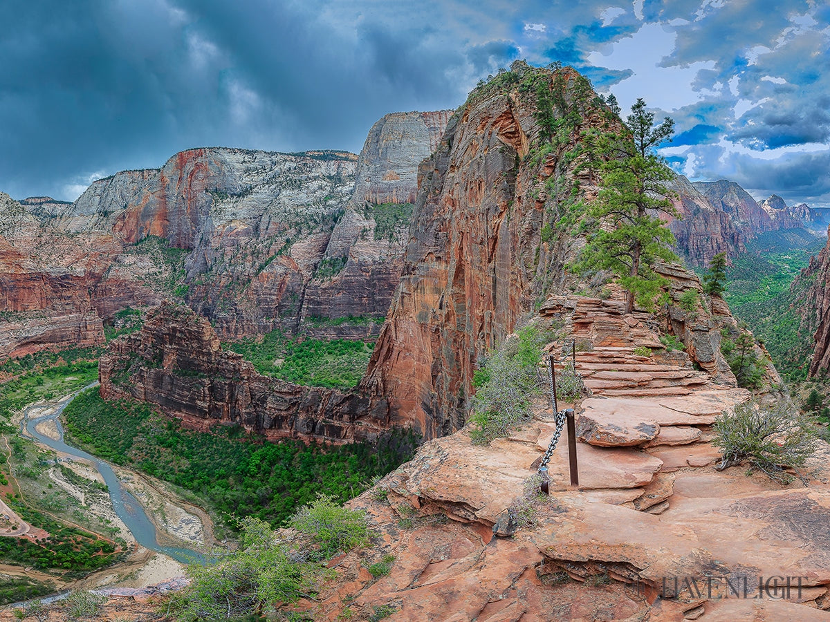 Zion National Park, Utah. Angels Landing Panorama - Open Edition Print / 12 X 9 / Print Only