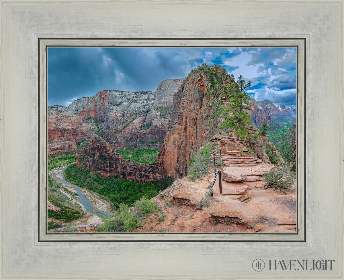 Zion National Park Utah. Angels Landing Panorama Open Edition Print / 12 X 9 Silver 16 1/4 13 Art