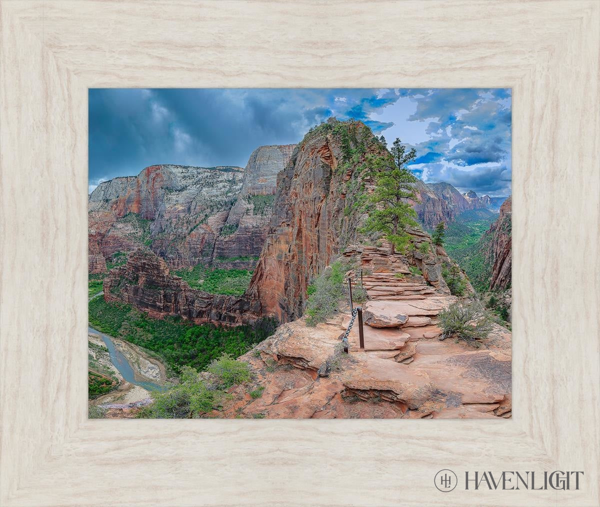 Zion National Park Utah. Angels Landing Panorama Open Edition Print / 14 X 11 Ivory 19 1/2 16 Art